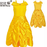 carnival costume Kids Girl dress Beauty and beast cosplay fancy belle princess dress for Christmas Halloween dress child clothes carnival costume Kids Girl dress Beauty and beast cosplay fancy belle princess dress for Christmas Halloween dress child clothes