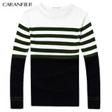 CARANFIER 2017 A/W Fashion Men Knitting Sweater Male Striped Cotton Casual Sweater O-Neck Slim Fit Pullover Men Leisure Style