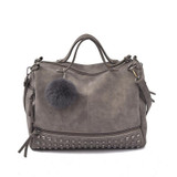 Itopkris Designer Women Handbag Matte Vintage PU Leather Motorcycle Messenger Bag Female Rivet Capacity Shoulder Bag Sac A Main