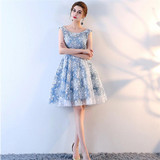 It's YiiYa 2018 Sleeveles O-Neck Fashion Designer Elegant Cocktail Gowns Flowers Pattern Sexy Cocktail Dress LX393