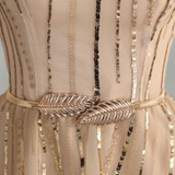 It's YiiYa 2018 Hot O-Neck Fashion Designer Sexy Illusion Elegant Cocktail Gowns Bling Sequind Slim Cocktail Dress LX324