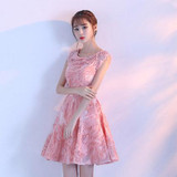 It's YiiYa 2018 Hot sales O-Neck Sleeveless Candy Colors Fashion Designer Elegant Cocktail Gowns Cocktail Dress LX347