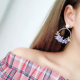 Flower Drop Pearl Earrings Flower Drop Pearl Earrings