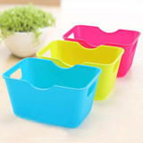 ISHOWTIENDA 1pcs Plastic Office Desktop Storage Boxes Makeup Organizer Storage Box Space-Saving Storage Baskets 0126