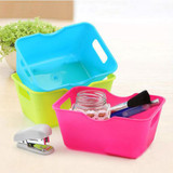 ISHOWTIENDA 1pcs Plastic Office Desktop Storage Boxes Makeup Organizer Storage Box Space-Saving Storage Baskets 0126