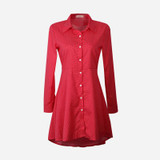 Irregular Long Sleeve New Arrivals Plaid Printed Fashion Mini Dress 2016 Sexy Women Dress V-neck Dress Vestidos No Belt 1041M