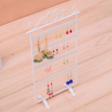Iron Four Layer Earrings Jewelry Standing Rack Shelf Jewelry Storage Rack Holder Jewelry Organizer Metal Stand Organizer Holder