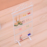 Iron Four Layer Earrings Jewelry Standing Rack Shelf Jewelry Storage Rack Holder Jewelry Organizer Metal Stand Organizer Holder