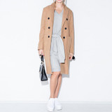 IRISIE Apparel Khaki Double Pockets Lapel Coat Vintage Loose Female Trench Casual Slim Sweet Warm Women Trench Coat