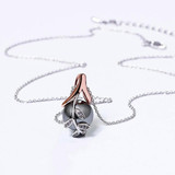 Rose Gold Grey Pearl Pendant