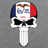 Iowa State Flag Skull T-Shirt Iowa State Flag Skull T-Shirt