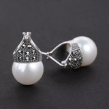 Vintage Mother Of Pearl Earrings