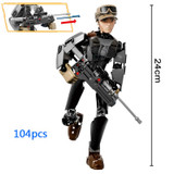 A Star Wars Story Rogue One Buildable Figure Imperial Death Trooper Sergeant Jyn Erso K-2SO Imwe Malbus Building Block Toy