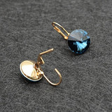Crystal Drop Round Earrings