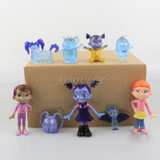 9pcs/lot Junior Vampirina The Vamp Bat woman Girl PVC Dolls Models Action Figures Toys Collectors For Children With Retail Box