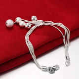 Silver Plated Crystal Beads Jewelry Set