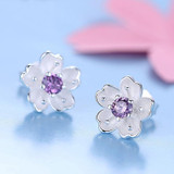 925 Sterling Silver Stud Earrings Plant Flower Statement Trendy For Women Elegant Fashion Party Fine Jewelry Gift Brincos