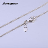 925 sterling silver jewelry link chain Necklaces for Women fit silver charms beads DIY pendant necklaces Fine Jewelry NC007