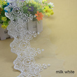 9.5cm width Cotton embroid lace sewing ribbon guipure lace african lace fabric trim warp knitting DIY Garment Accessories #3044