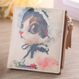 9 Style Fashion NEW Summer Cartoon Cat Women Wallets Brand Female Thin Short Wallet Clutch Purse