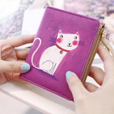 9 Style Fashion NEW Summer Cartoon Cat Women Wallets Brand Female Thin Short Wallet Clutch Purse