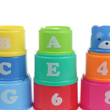 9 pieces/lot Educational kids Toys Figures Letters Folding Cup Stacking Pagoda Baby Children Juguetes Early Intelligence