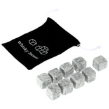 9 PCS 18mm Whisky Stones ice cooler 3 Colors Drinks Cooler Cubes Beer Rocks Granite with Pouch Wine Cooler Whisky Stones