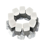 9 PCS 18mm Whisky Stones ice cooler 3 Colors Drinks Cooler Cubes Beer Rocks Granite with Pouch Wine Cooler Whisky Stones