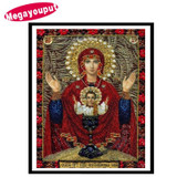 Megayouput 5D diy diamond painting cross stitch 3d diamond embroidery diamond mosaic religion Our Lady picture home decor gift