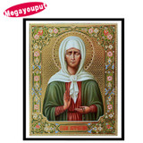 Megayouput 5D diy diamond painting cross stitch 3d diamond embroidery diamond mosaic religion Our Lady picture home decor gift