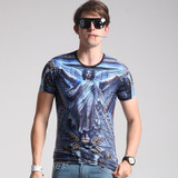 Medusa Print T Shirt For Men T-shirt Male Men's T-shirts Mens Fitness T Shirts Fashion 2017 Hip Hop Compression Tshirt Tee.BB49