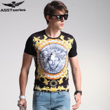 Medusa Print T Shirt For Men T-shirt Male Men's T-shirts Mens Fitness T Shirts Fashion 2017 Hip Hop Compression Tshirt Tee.BB49