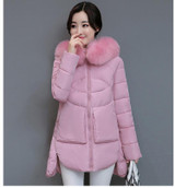 MECEBOM Women's Jacket Winter 2017 New Medium-Long Cotton Parka Plus Size Coat Slim Ladies Casual Clothing