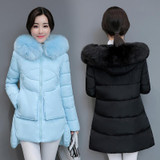 MECEBOM Women's Jacket Winter 2017 New Medium-Long Cotton Parka Plus Size Coat Slim Ladies Casual Clothing