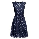Meaneor 2017 sexy vestido summer dress dot print chiffon elegant casual bow dress White, Pink, Blue, Black Meaneor 2017 sexy vestido summer dress dot print chiffon elegant casual bow dress White, Pink, Blue, Black
