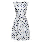 Meaneor 2017 sexy vestido summer dress dot print chiffon elegant casual bow Dot Print dress women Ladie Girls Lovely dresses