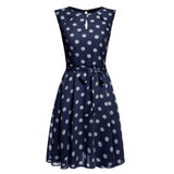 Meaneor 2017 sexy vestido summer dress dot print chiffon elegant casual bow Dot Print dress women Ladie Girls Lovely dresses