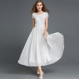 MCQY8267L#New spring summer 2017 Bohemian chiffon lace long green bride wedding toast dress cheap wholesale Bridesmaid Dresses