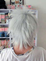 MCOSER HitmanReborn Byakuran Gesso Short Silvery White Wig 32cm Cosplay Wig Free Shipping