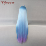 MCOSER Free Shipping Synthetic 105cm multi-color Long straight hair Cosplay Wig 100% High Temperature Fiber Hair WIG-558B