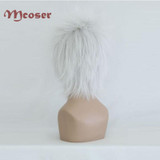 MCOSER 35cm Short Gin Tama-Sakata Gintoki Silvery White Anime Cosplay Costume Wig