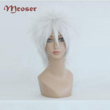 MCOSER 35cm Short Gin Tama-Sakata Gintoki Silvery White Anime Cosplay Costume Wig