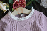 MBBGJOY 2-6years Baby Girls Knitted Dress Winter Autumn Kids Tutu Dresses Long-sleeved Baby Girl Toddler Clothing Knit Mesh