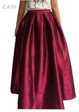 Maxi Long Skirt Floor Length Ladies High Waisted Skirts Women Neon Yellow Black Saias Longa 2018 Femininas Formal Jupe Femme