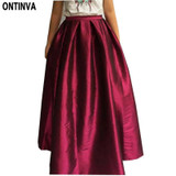Maxi Long Skirt Floor Length Ladies High Waisted Skirts Women Neon Yellow Black Saias Longa 2018 Femininas Formal Jupe Femme