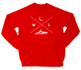 ML minimal Fleece Raglan SS Red
