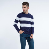 Liseaven 2017 New Autumn Winter Mens Long Sleeve T-Shirt O Neck Striped T Shirt for Men