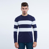 Liseaven 2017 New Autumn Winter Mens Long Sleeve T-Shirt O Neck Striped T Shirt for Men