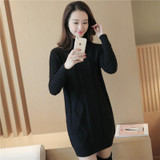 Liooil knitted Long Sweater Women 2017 Autumn Winter Fashion Long Sleeve Turtleneck Warm Jersey Sweaters And Pullovers Female