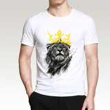Lion Hip Hop Men's T-Shirt 2017 Summer Funny T Shirts Men 100% Cotton 3D Printed Tops Brand Clothing Camiseta Masculina